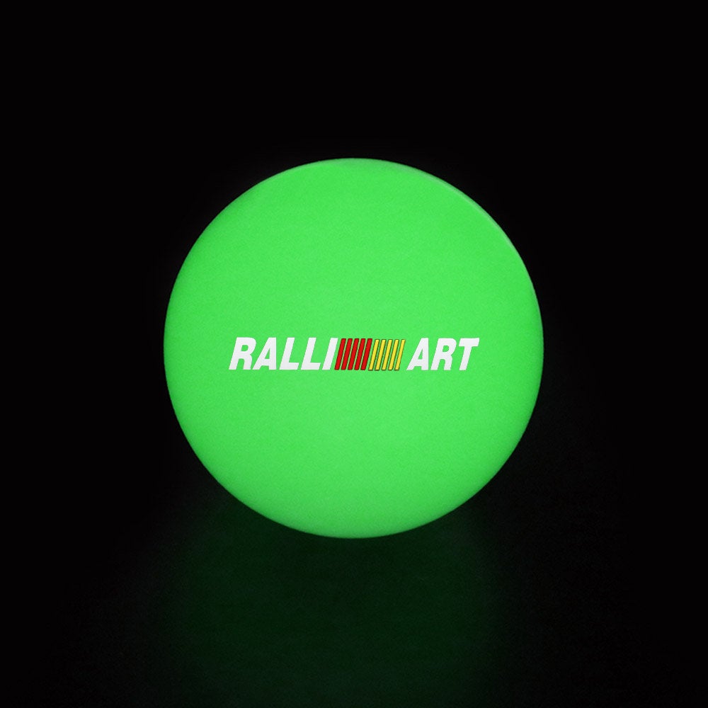 Brand New Jdm Ralliart Universal Glow In the Dark Green Round Ball Shift Knob M8 M10 M12 Adapter