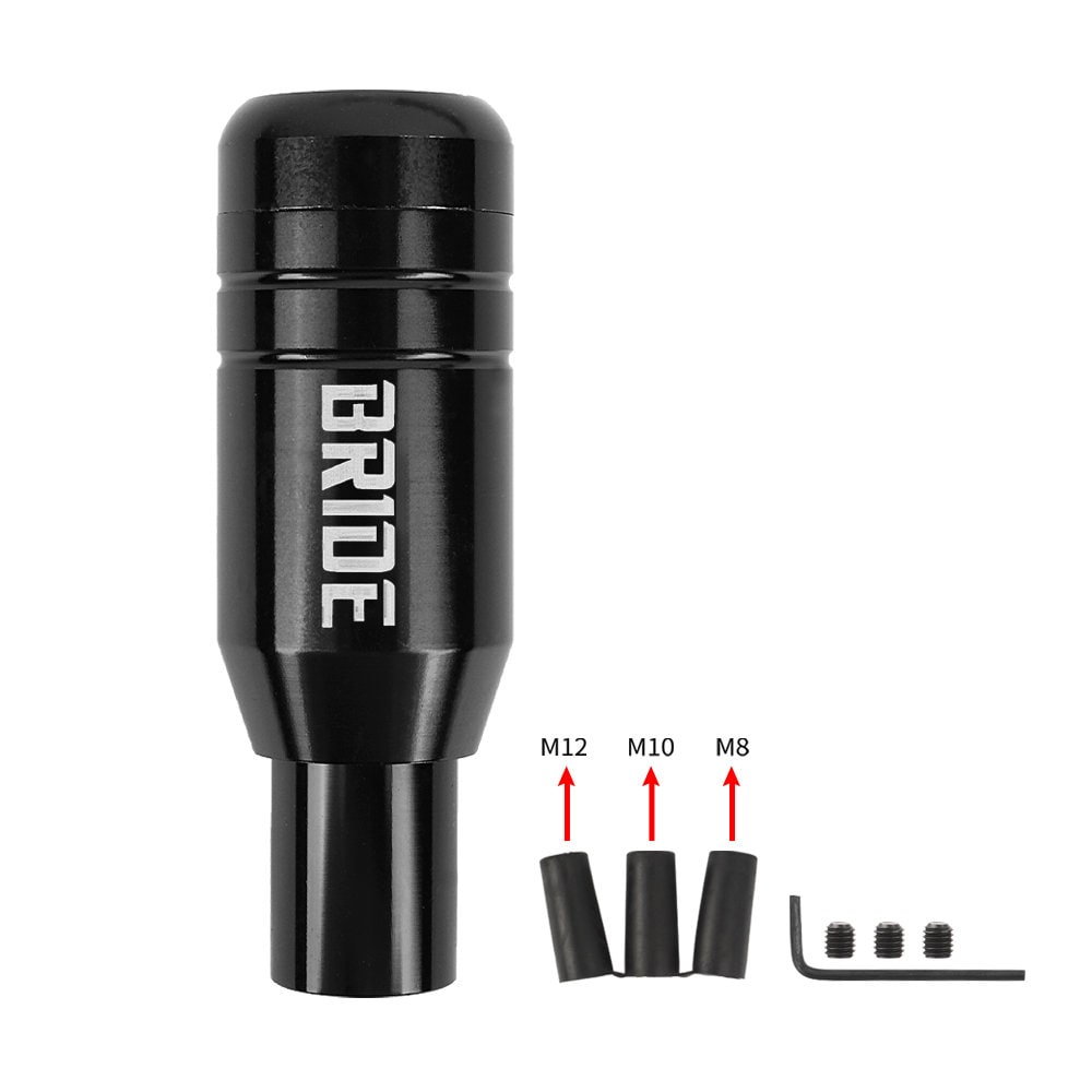 Brand New Universal JDM BRIDE Aluminum Black Automatic Gear Stick Shift Knob Lever Shifter