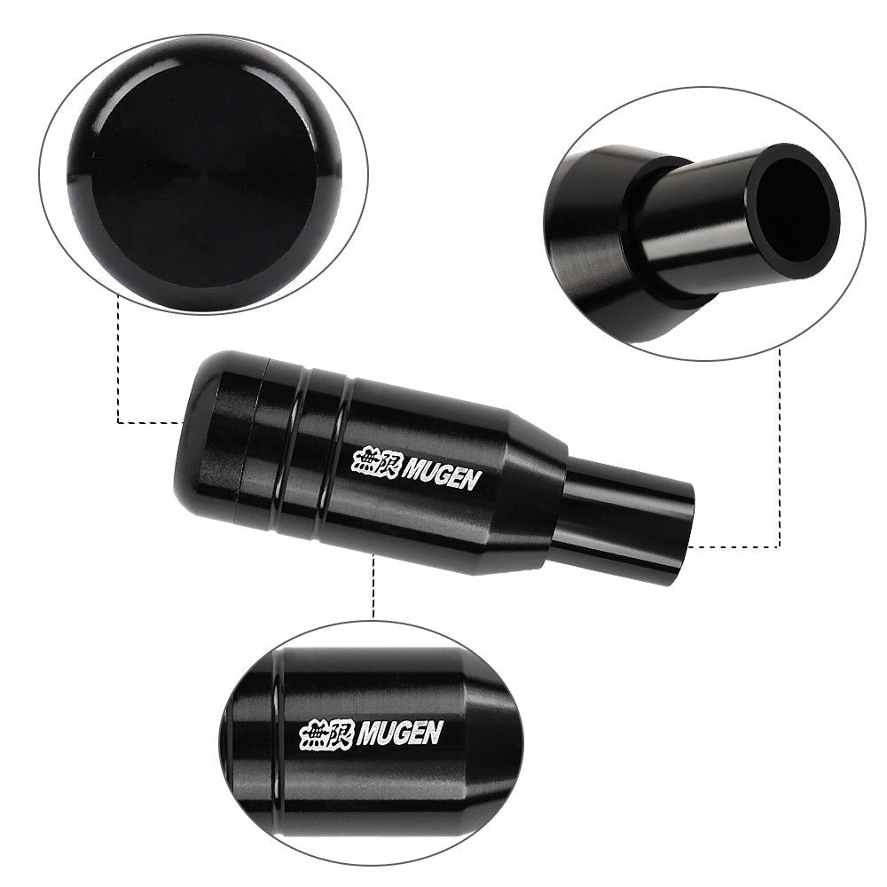 Brand New Universal JDM Mugen Aluminum Black Automatic Gear Stick Shift Knob Lever Shifter