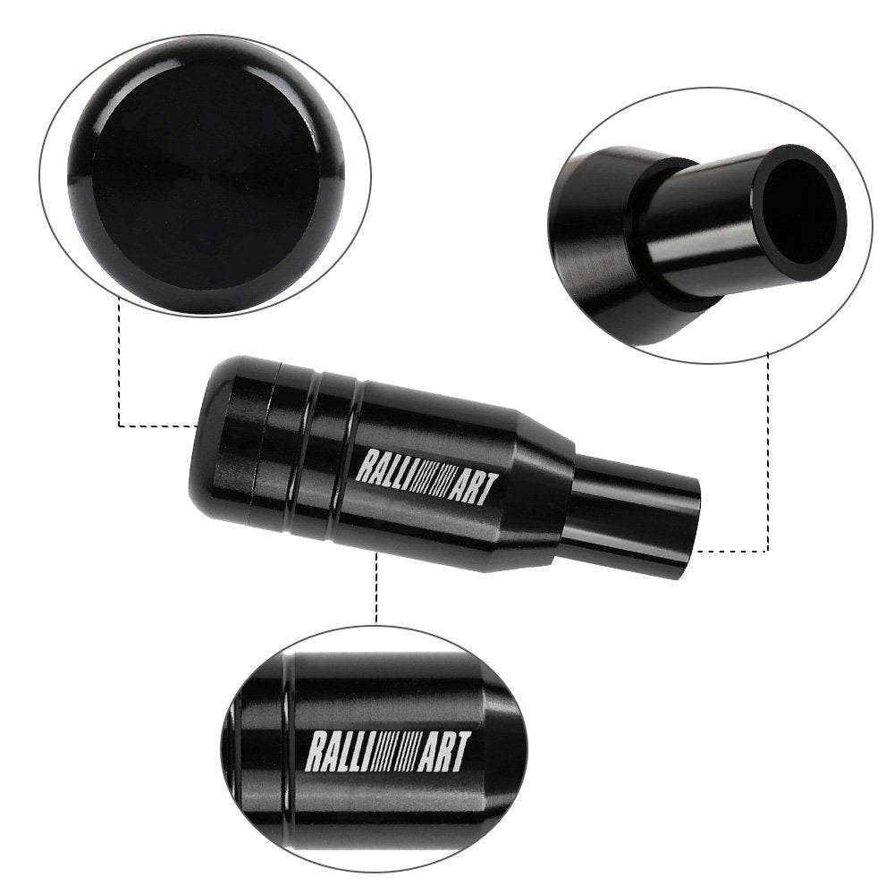 Brand New Universal JDM Ralliart Aluminum Black Automatic Gear Stick Shift Knob Lever Shifter