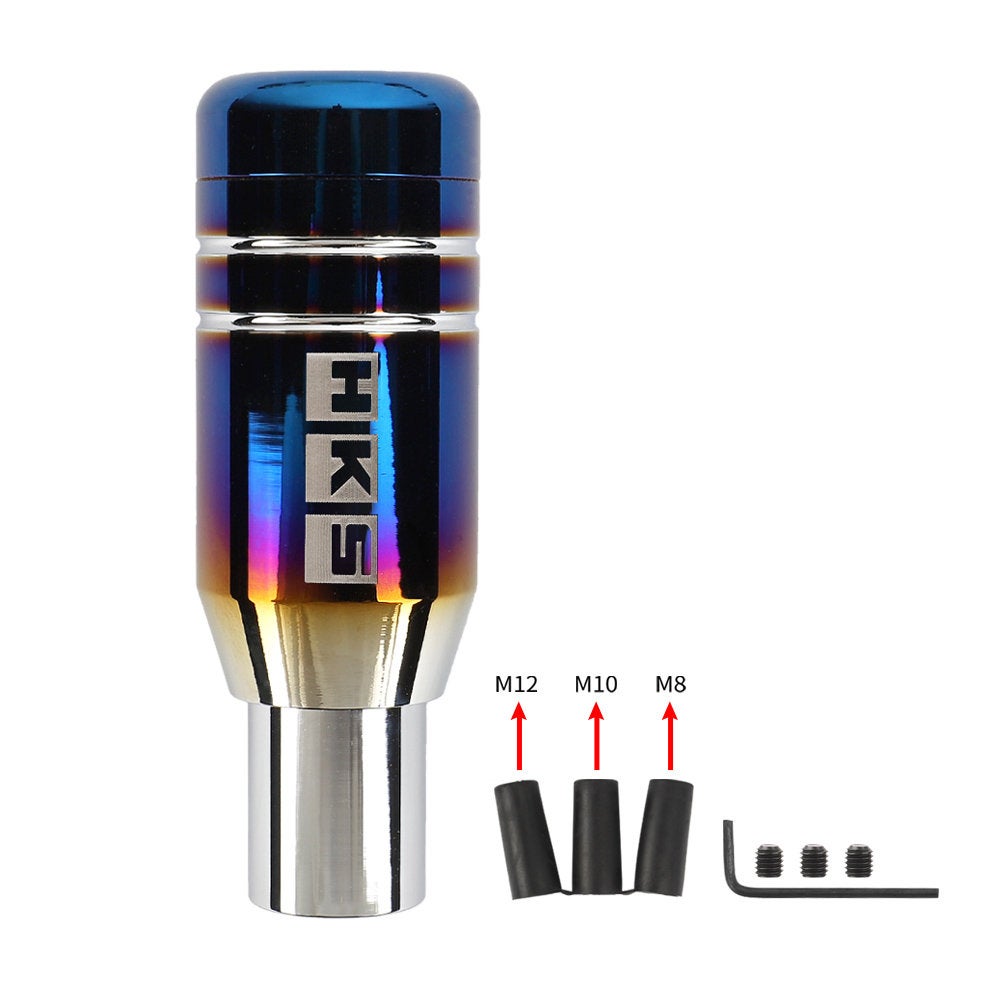 Brand New Universal JDM HKS Aluminum Burnt Blue Automatic Gear Stick Shift Knob Lever Shifter