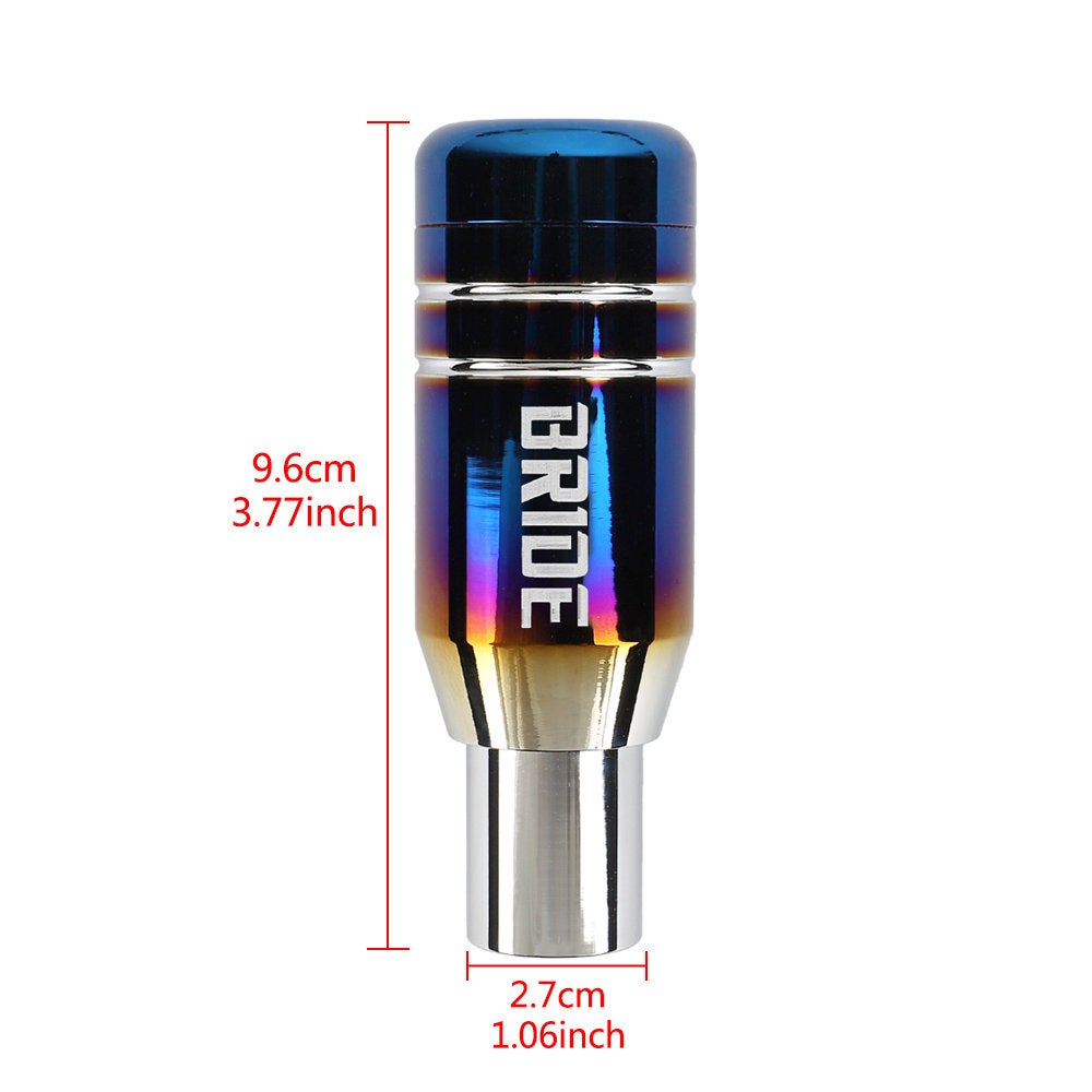 Brand New Universal JDM BRIDE Aluminum Burnt Blue Automatic Gear Stick Shift Knob Lever Shifter