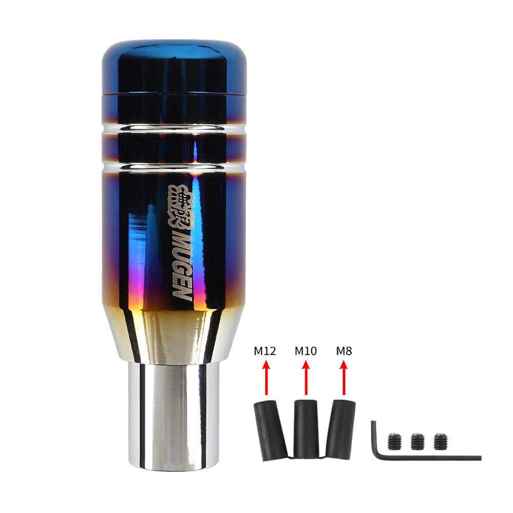 Brand New Universal JDM Mugen Aluminum Burnt Blue Automatic Gear Stick Shift Knob Lever Shifter