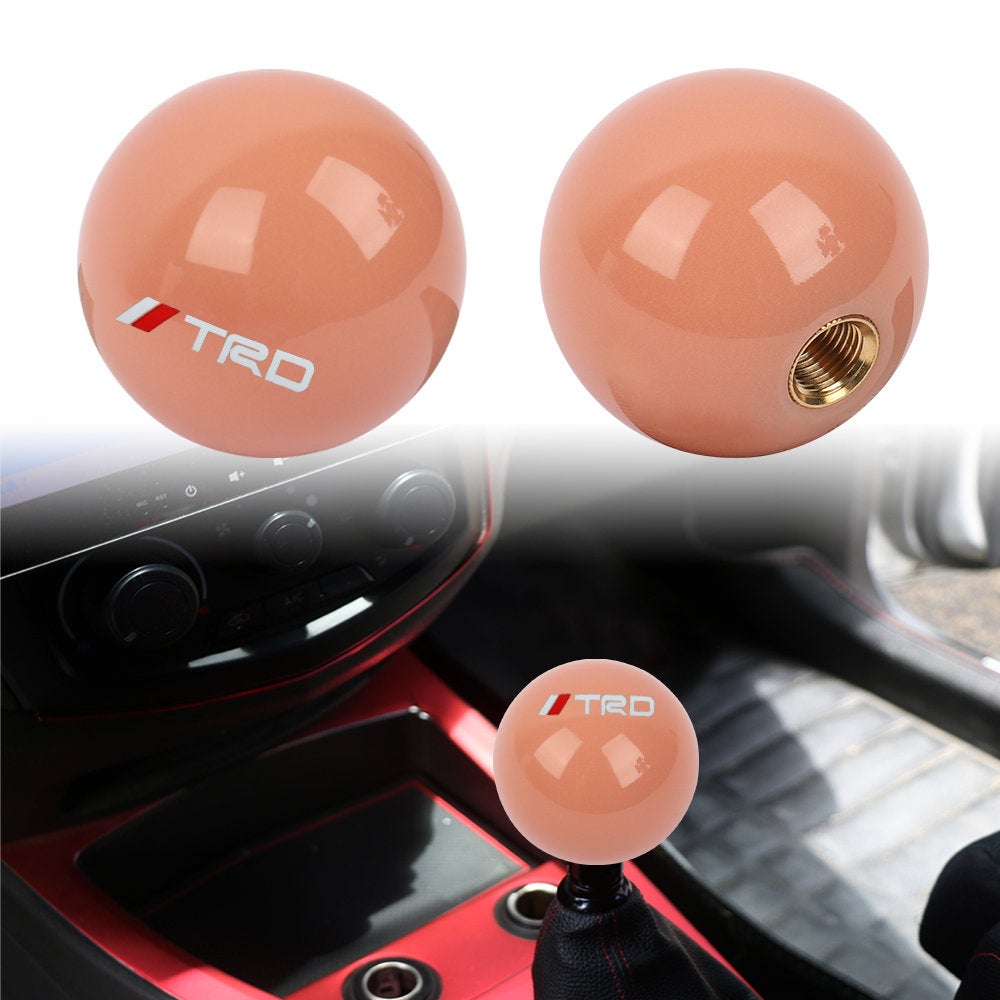 Brand New Jdm TRD Universal Glow In the Red Round Ball Shift Knob M8 M10 M12 Adapter