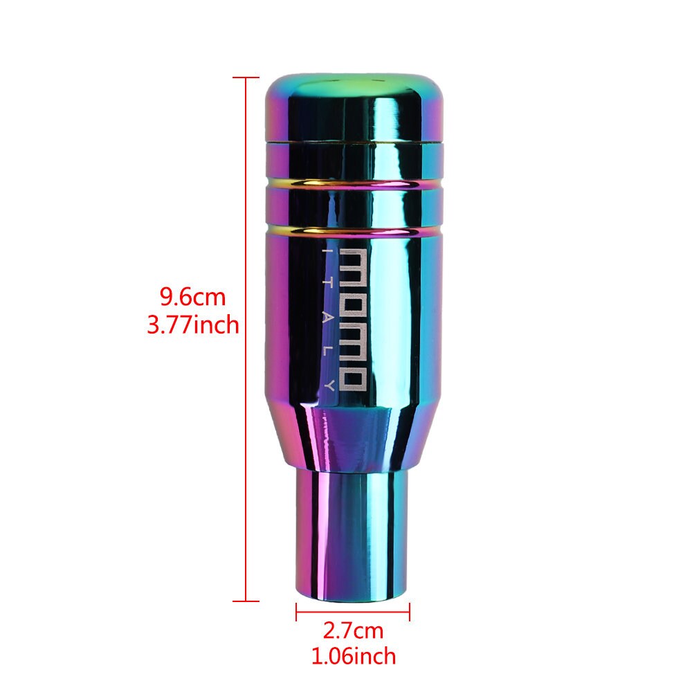 Brand New Universal JDM MOMO Aluminum Neo-Chrome Automatic Gear Stick Shift Knob Lever Shifter