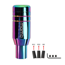 Load image into Gallery viewer, Brand New Universal JDM MOMO Aluminum Neo-Chrome Automatic Gear Stick Shift Knob Lever Shifter