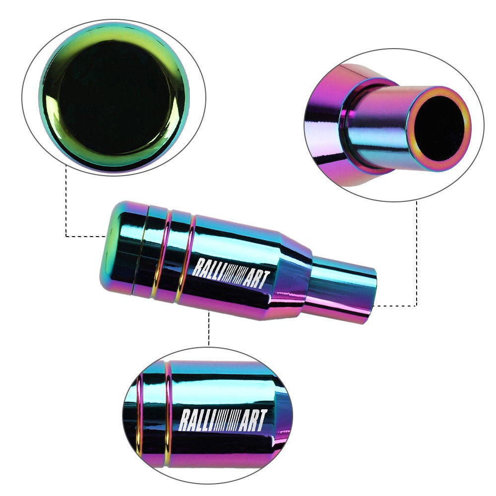 Brand New Universal JDM Ralliart Aluminum Neo-Chrome Automatic Gear Stick Shift Knob Lever Shifter