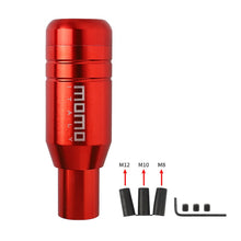 Load image into Gallery viewer, Brand New Universal JDM Momo Aluminum Red Automatic Gear Stick Shift Knob Lever Shifter
