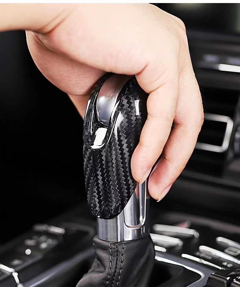 Brand New Real Carbon Fiber Gear Shift Knob Cover Trim For Porsche Macan 2014-2023 718 911