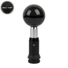 Load image into Gallery viewer, Brand New Ralliart Automatic Car Gear Shift Knob Round Ball Shape Black Real Carbon Fiber