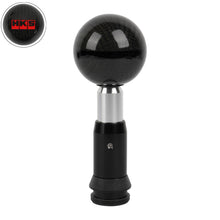 Load image into Gallery viewer, Brand New HKS Automatic Car Gear Shift Knob Round Ball Shape Black Real Carbon Fiber