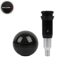 Load image into Gallery viewer, Brand New Nismo Automatic Car Gear Shift Knob Round Ball Shape Black Real Carbon Fiber