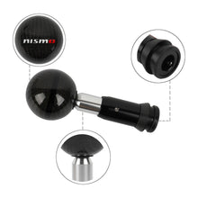 Load image into Gallery viewer, Brand New Nismo Automatic Car Gear Shift Knob Round Ball Shape Black Real Carbon Fiber