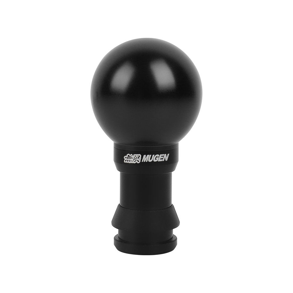 Brand New Universal JDM Mugen Round Ball Black Aluminum Automatic Gear Shift Knob Shifter