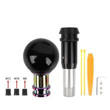 Load image into Gallery viewer, Brand New Universal Jdm Mugen Round Ball Black Automatic Car Racing Gear Shift Knob Shifter M12 M10 M8