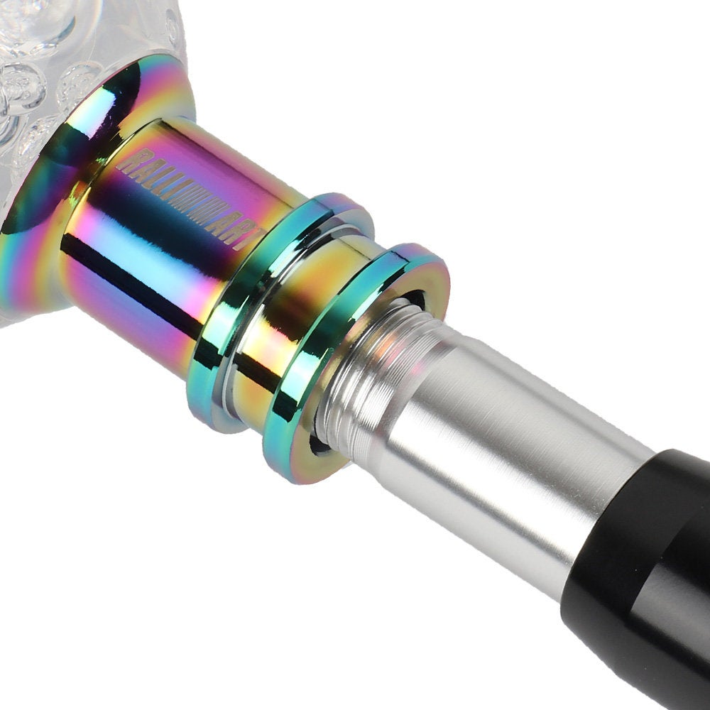 Brand New Universal Jdm Ralliart Round Ball Clear Crystal Bubble Automatic Car Racing Gear Shift Knob Shifter M12 M10 M8