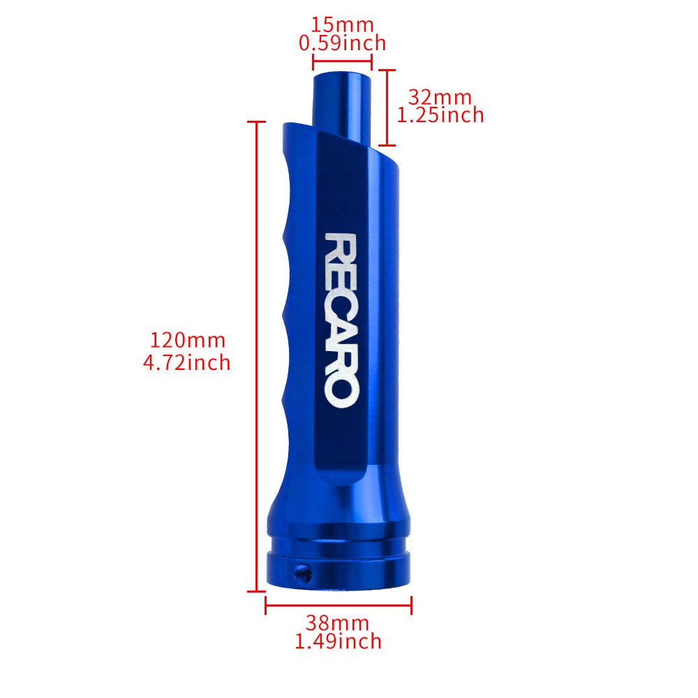 Brand New 1PCS Recaro Blue Aluminum Car Handle Hand Brake Sleeve Universal Cover For Universal