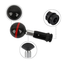 Load image into Gallery viewer, Brand New Universal Real Carbon Fiber Ball Automatic AT Gear Shift Shifter Knob W/Red Stripe