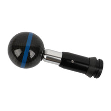 Load image into Gallery viewer, Brand New Universal Real Carbon Fiber Ball Automatic AT Gear Shift Shifter Knob W/Blue Stripe