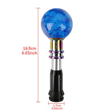 Load image into Gallery viewer, Brand New Universal Jdm TRD Round Ball Blue Crystal Bubble Automatic Car Racing Gear Shift Knob Shifter M12 M10 M8