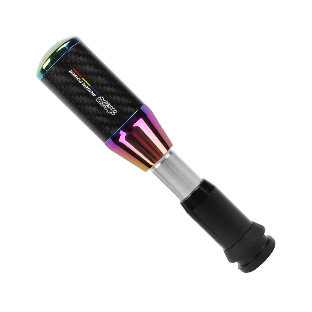 Brand New Universal Mugen Neo-Chrome Carbon Fiber Automatic Gear Shift Knob Shifter Lever Head