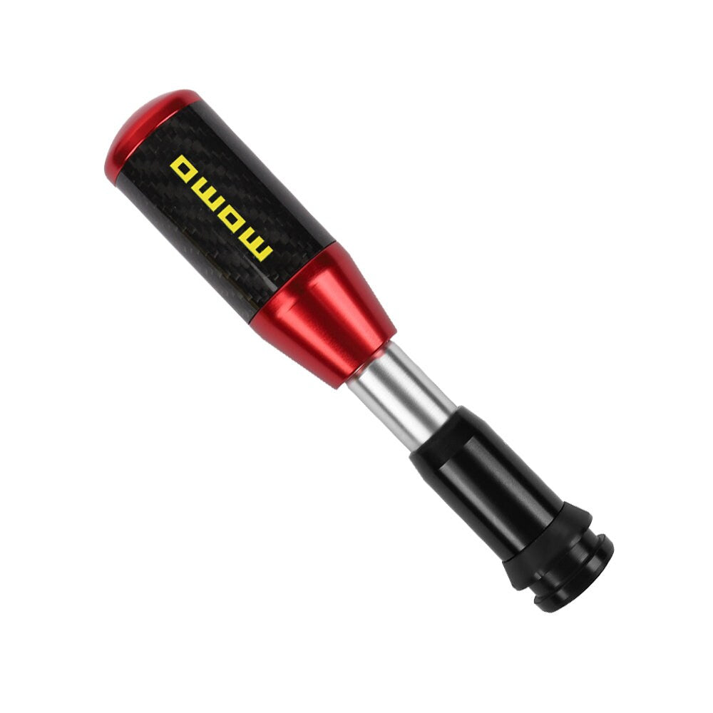 Brand New Universal Momo Red Carbon Fiber Automatic Gear Shift Knob Shifter Lever Head