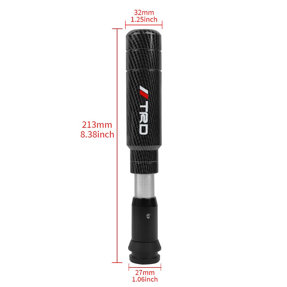 Brand New Universal TRD Carbon Fiber Aluminum Automatic Gear Shift Knob Shifter