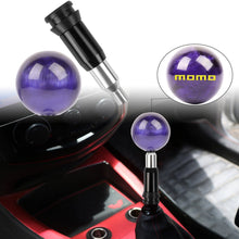 Load image into Gallery viewer, Brand New Universal Momo Pearl Purple Round Ball Shift Knob Automatic Car Gear Shifter