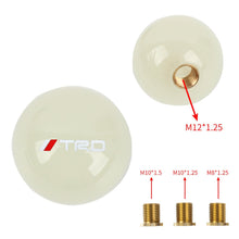 Load image into Gallery viewer, Brand New Jdm TRD Universal Glow In the Dark Green Round Ball Shift Knob M8 M10 M12 Adapter