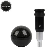 Load image into Gallery viewer, Brand New Bride Automatic Car Gear Shift Knob Round Ball Shape Black Real Carbon Fiber