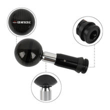 Load image into Gallery viewer, Brand New Bride Automatic Car Gear Shift Knob Round Ball Shape Black Real Carbon Fiber