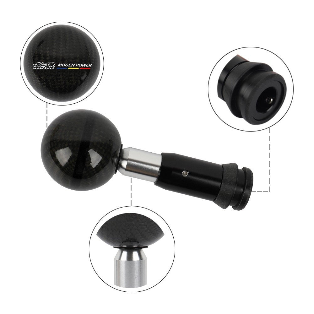 mugen gear knob Brand New Mugen Automatic Car Gear Shift Knob Round Ball Shape Black R – JK Racing Inc
