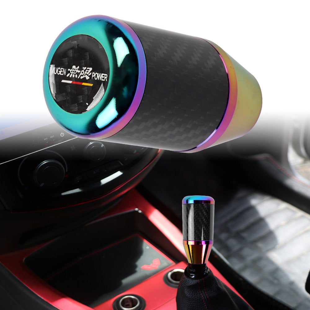 mugen gear knob Brand New Universal Mugen Neo-Chrome Real Carbon Fiber Racing Gear Sti – JK Racing Inc
