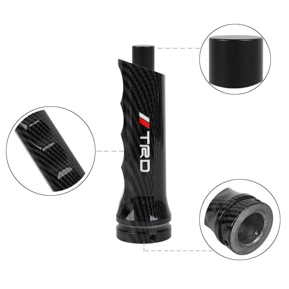 Brand New 1PCS TRD Carbon Fiber Look Style Car Handle Hand Brake Sleeve Universal Fitment Cover