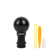Load image into Gallery viewer, Brand New Universal JDM Mugen Round Ball Black Aluminum Automatic Gear Shift Knob Shifter