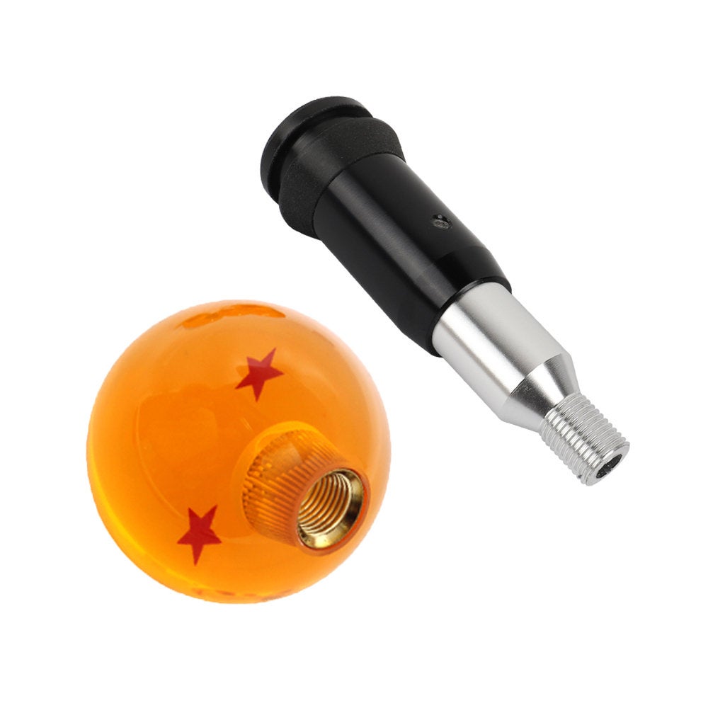 Brand New 2 Star Orange Dragon ball Z Custom 54mm Shift Knob Automatic Transmission Car Racing Gear Shifter
