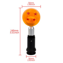 Load image into Gallery viewer, Brand New 4 Star Orange Dragon ball Z Custom 54mm Shift Knob Automatic Transmission Car Racing Gear Shifter