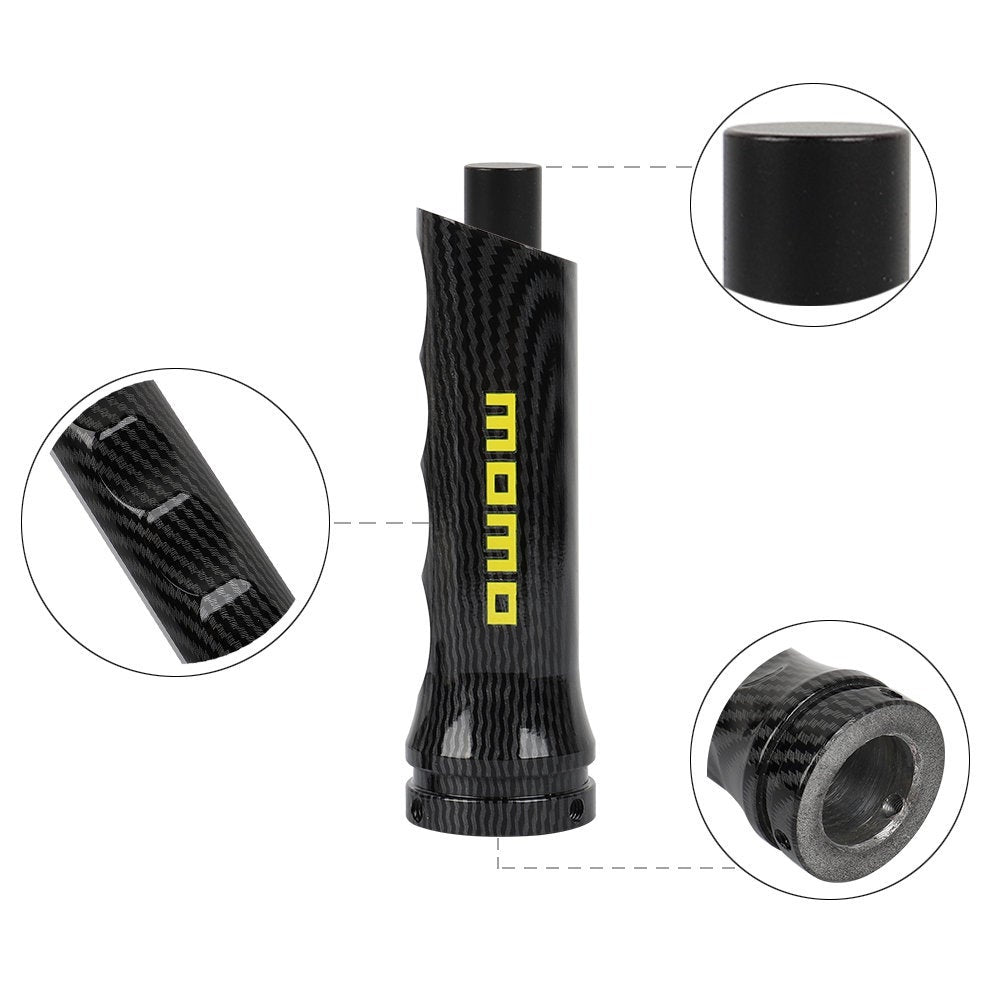 Brand New 1PCS Momo Carbon Fiber Look Style Car Handle Hand Brake Sleeve Universal Fitment Cover