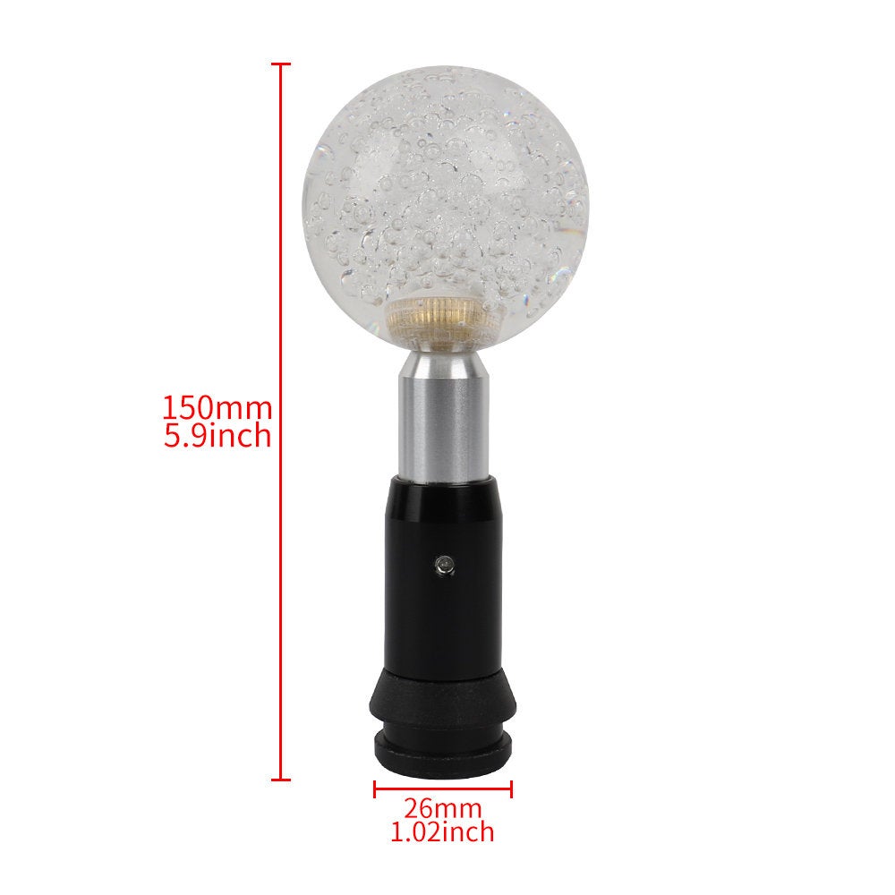 Brand New Universal Crystal Bubble Clear Round Ball Automatic Transmission Shift Knob