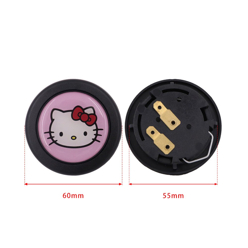 Brand New Universal Anime Hello Kitty Hentai Car Horn Button Black