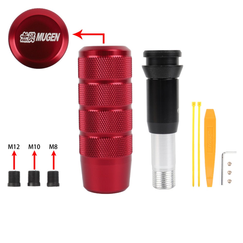 Brand New Universal Mugen Red Aluminum Automatic Gear Stick Shift Knob Shifter Lever Head