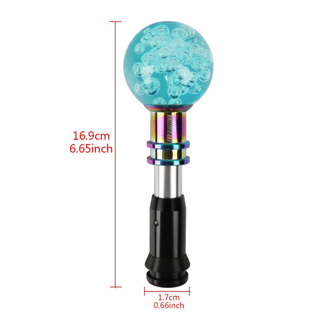 Brand New Universal Jdm Ralliart Round Ball Green Crystal Bubble Automatic Car Racing Gear Shift Knob Shifter M12 M10 M8