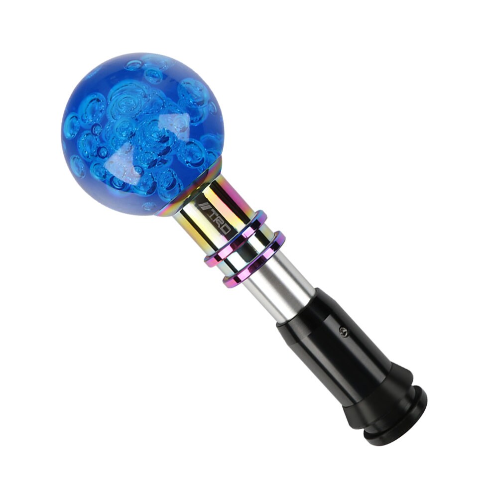 Brand New Universal Jdm TRD Round Ball Blue Crystal Bubble Automatic Car Racing Gear Shift Knob Shifter M12 M10 M8