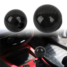 Load image into Gallery viewer, Brand New Car Gear Shift Knob Round Ball Shape Black Real Carbon Fiber Universal with Adapters