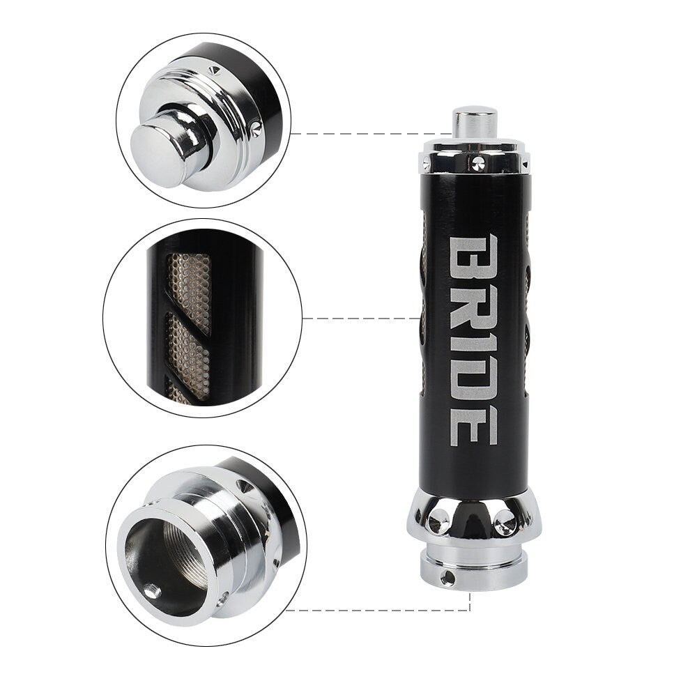 Brand New 1PCS BRIDE Black Aluminum Car Handle Hand Brake Sleeve Universal Fitment Cover S2