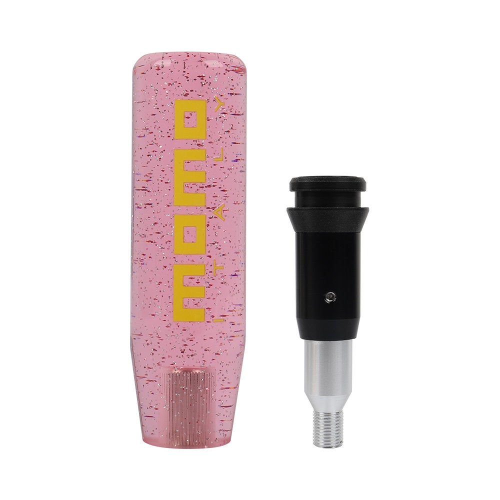 Brand New Universal Glitter Transparent Pink Momo Automatic Shift Knob Racing Gear Shift Knob M12 M10 M8