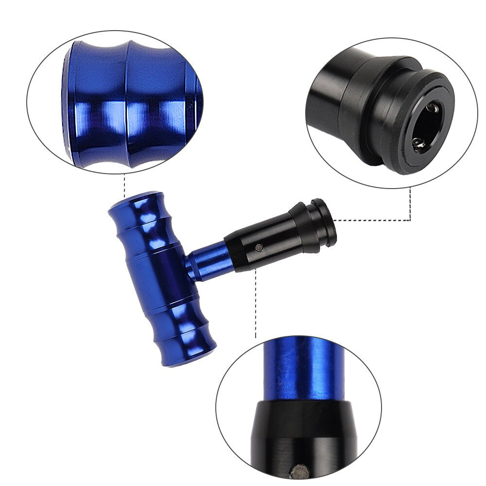 Brand New Aircraft Joystick Blue Aluminum Automatic Car Racing Gear Shift Knob Universal
