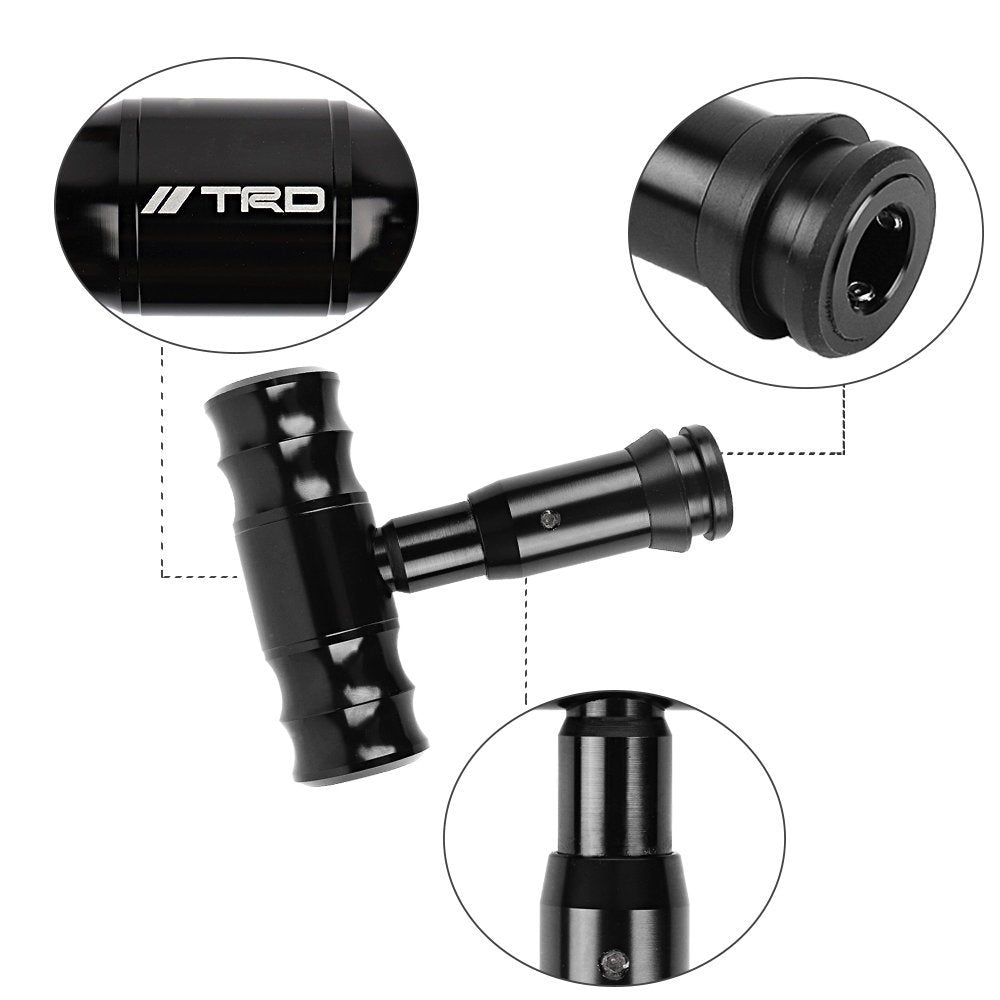 Brand New TRD Black Aircraft Joystick Automatic Car Gear Shift Knob Shifter Lever Head