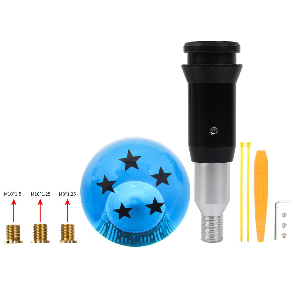 Brand New 5 Star Blue Dragon ball Z Custom 54mm Shift Knob Automatic Transmission Car Racing Gear Shifter