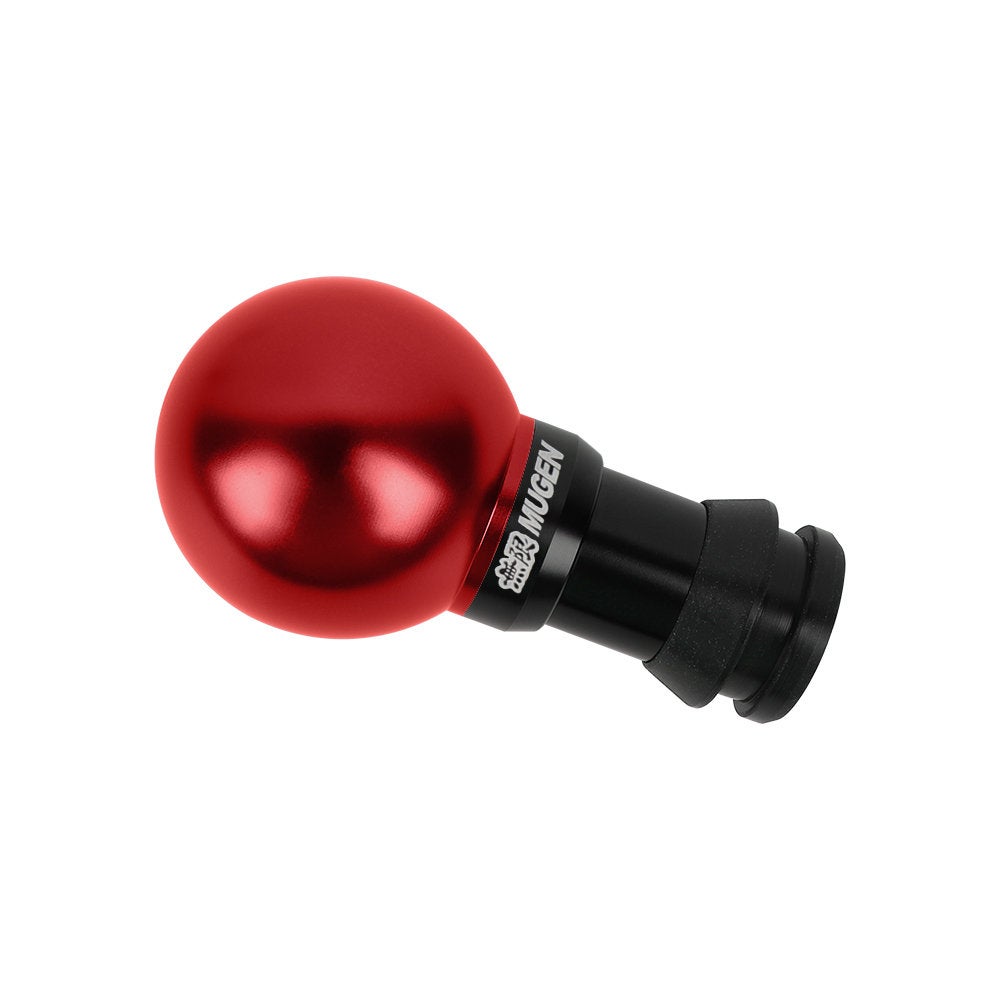 Brand New Universal JDM Mugen Red Round Ball Black Aluminum Automatic Gear Shift Knob Shifter
